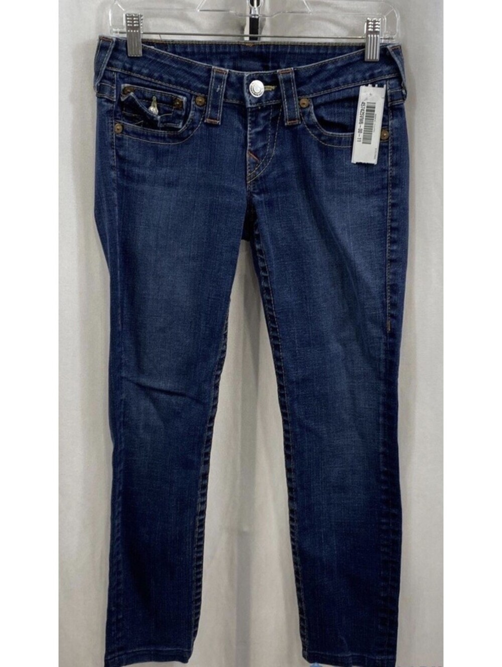 True Religion Women's Blue Slim Straight Jean Size 27